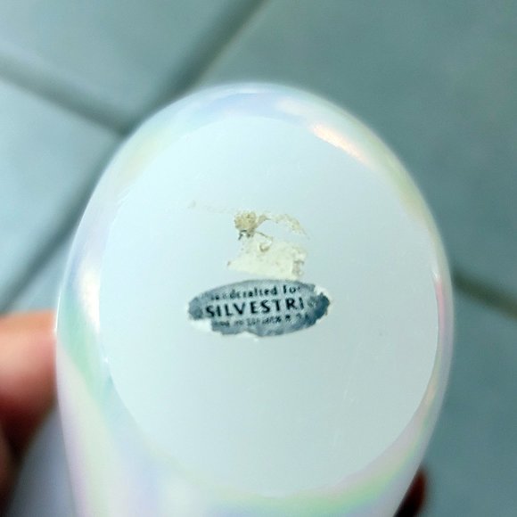 Vintage Silvestri Blown Glass Bird Figurine Iridescent Opalescent Paperweight - Picture 4 of 4